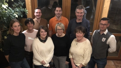 v.l.n.r. hinten: Thomas Aschenbrenner, Thomas Poeplau, Michael Muler, Tobias Becht. v.l.n.r. vorne: Anna Bock, Nicola Wallner, Katrin Lobedann, Susanne Reinwald, Klara Mulzer. nicht anwesend: Julia Amschler, Melanie Vogenauer. (Bild: Nicola Wallner)