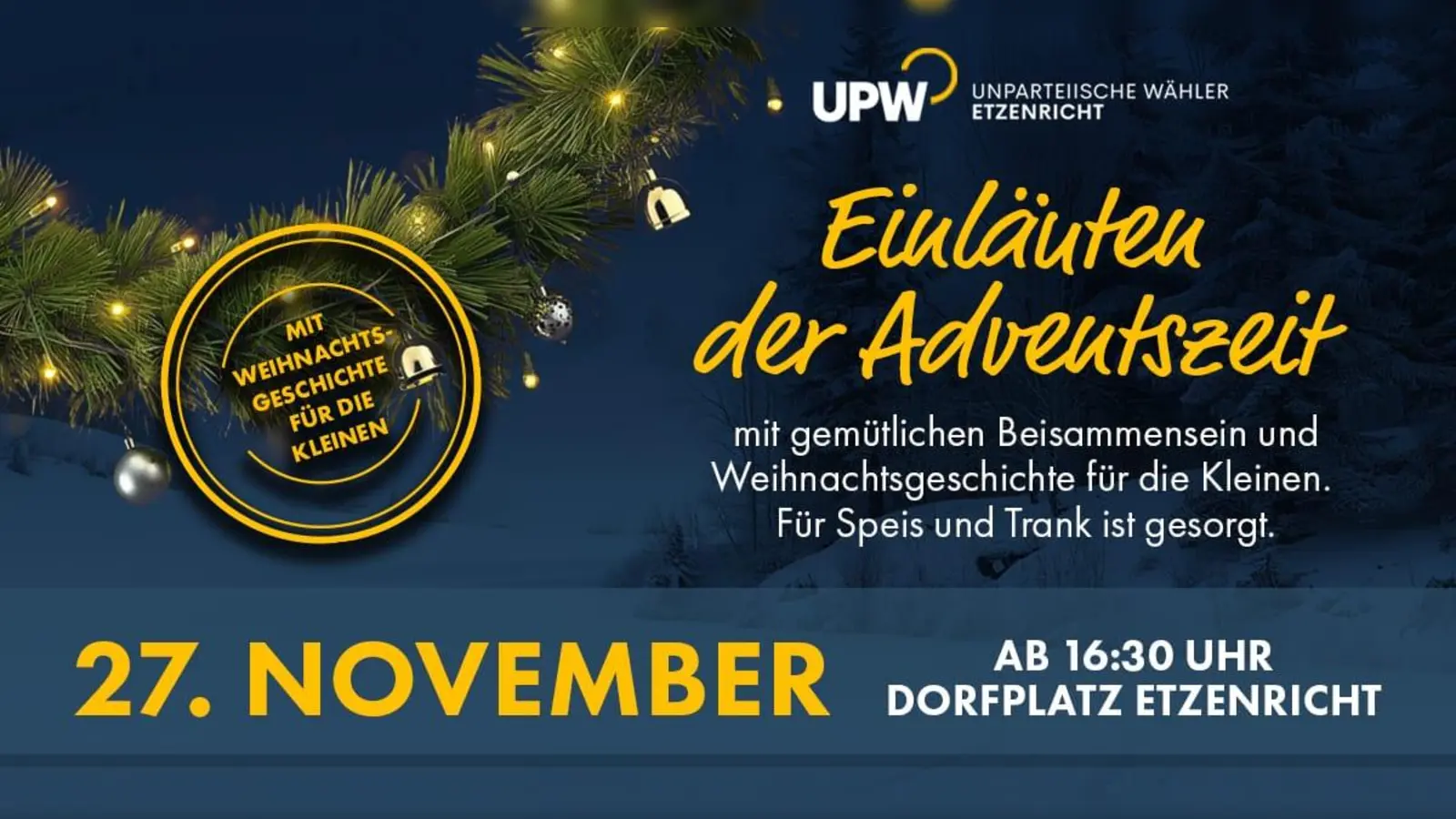 Einladung zum „Einläuten der Adventszeit” (Bild: Tom Radlbeck)