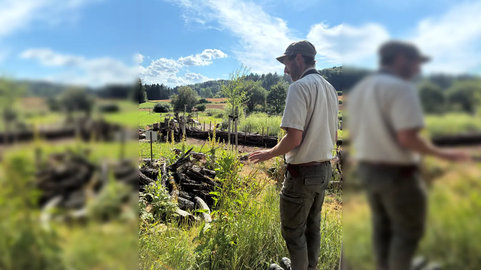Naturpark-Ranger Jonas Nelhiebel öffnete die Türen des Wildgartens in Ursensollen für den Tat:Ort e.V. (Bild: Ela Lederer)