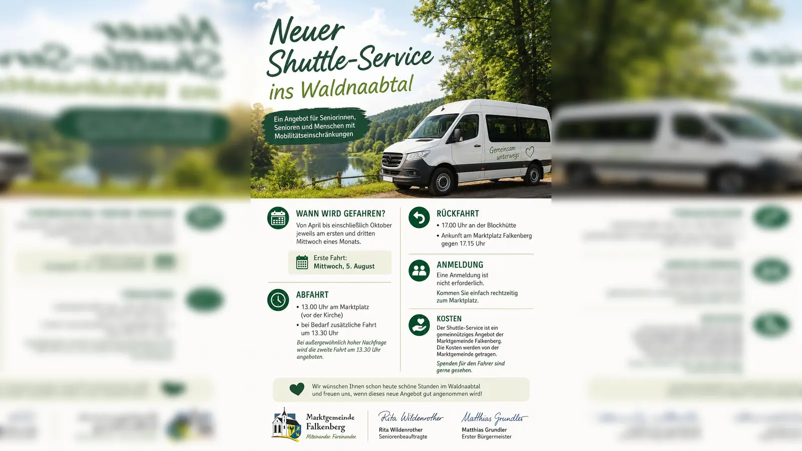 Flyer Shuttlebus. (Bild: Margit Dobmeier)