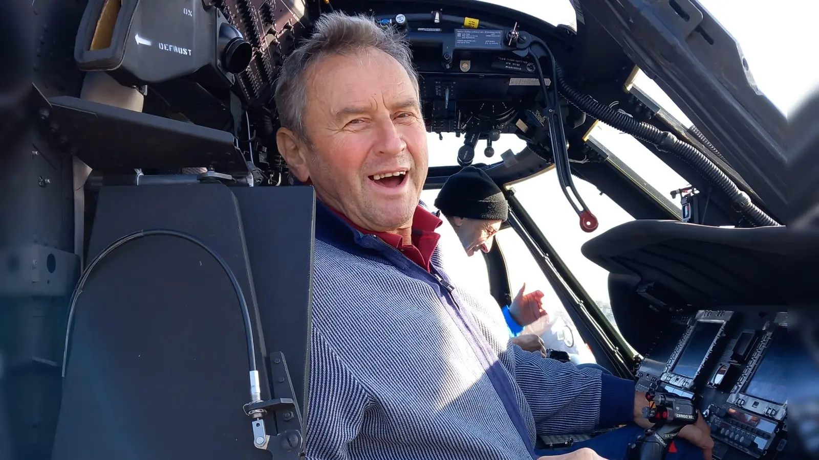 So glücklich kann man im Rettungshubschrauber sein. (Bild: Marianne Moosburger )