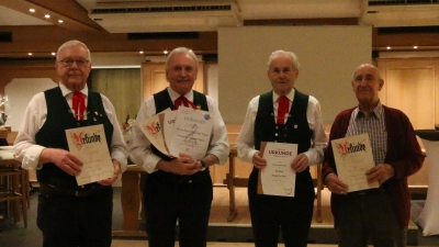 Von links nach rechts: Richard Dehling, Hans-Werner Haas, Richard Herrmann und Hermann Haas. (Bild: René Rausch)