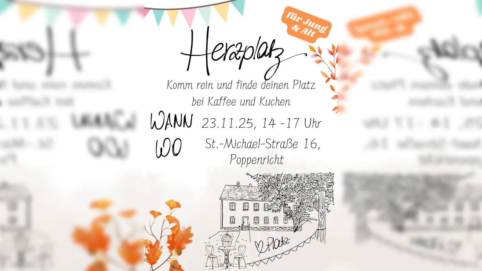 Plakat des Café Herzplatz (Bild: Anna Liebhäuser)