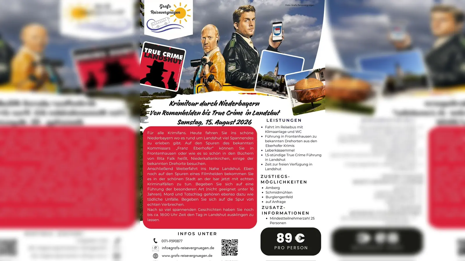 Flyer zur Fahrt „Auf den Spuren Franz Eberhofers” (Bild: Martina Graf)