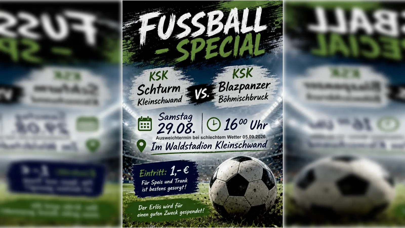 Fußball-Special zwischen dem Kriegerverein Böhmischbruck und Kleinschwand/Voitsberg. (Bild: Werbezeit)