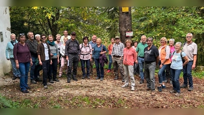 Die SV Kauerhof Wandergruppe vor dem Schloss Neidstein (Bild: Jürgen Meidenbauer)