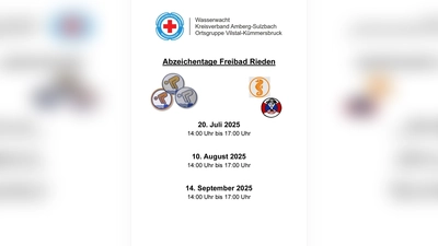 Abzeichentage im Freibad Rieden der Wasserwacht Vilstal-Kümmersbruck (Bild: Corinna Huber)