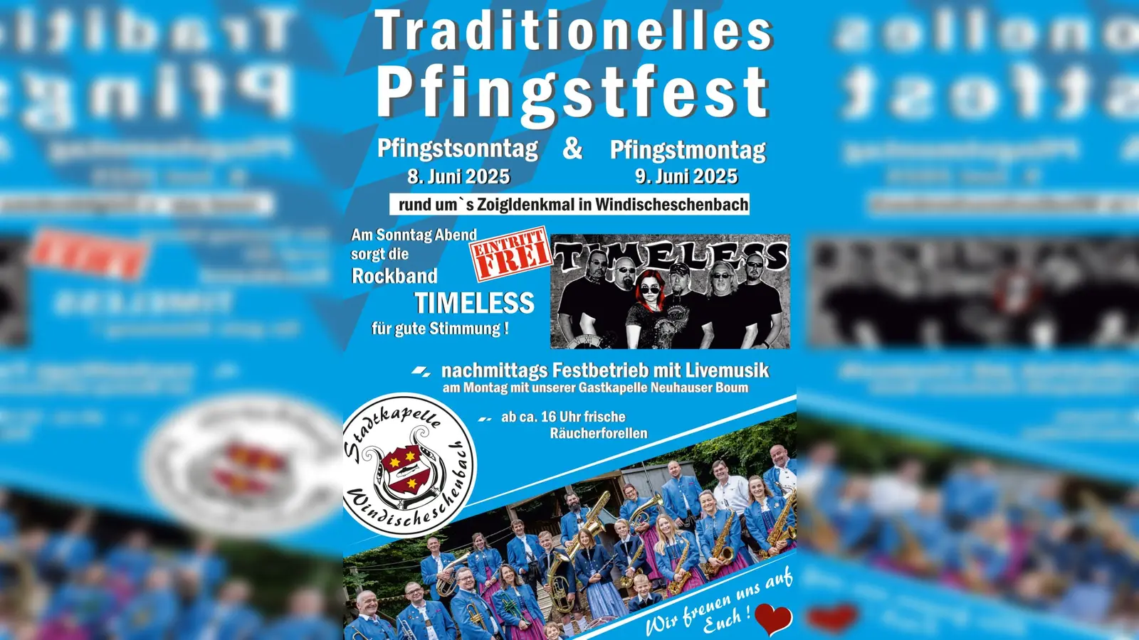 Auch dieses Jahr lädt die Stadtkapelle wieder zum traditionellen Pfingstfest rund um´s Zoigldenkmal ein. (Bild: Markus Zimmermann )