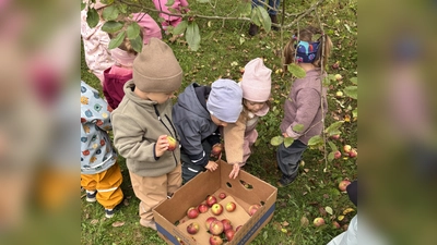 Die Kinder können stolz auf ihre Ernte sein (Bild: Theresia Selch)
