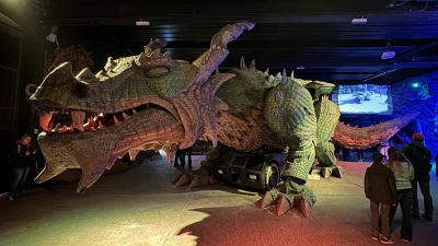 Wer wollte konnte außerhalb des Gartenschaugeländes den Further Drachen besichtigen. (Bild: Christine und Werner Rupprecht)