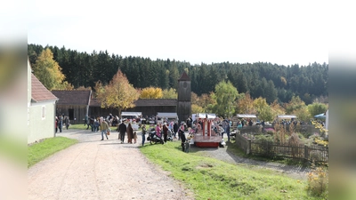 Das Bild zeigt den Kirchweihmarkt im Freilandmuseum Oberpfalz. (Bild: Eva Gröninger)