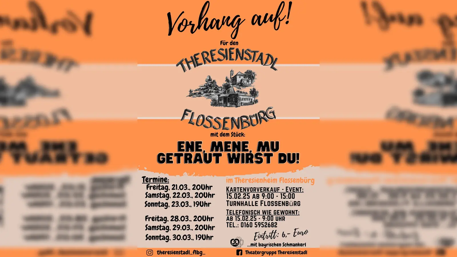 Flyer Theater 2025 Theatergruppe Theresienstadl Flossenbürg (Bild: Jonas Meiler)