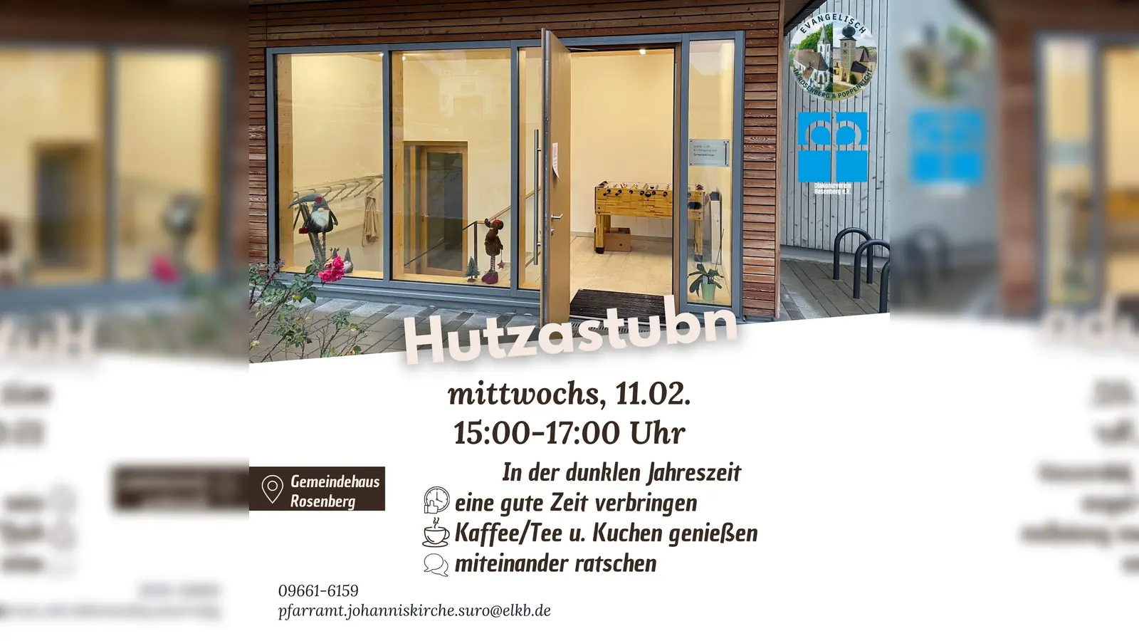 Einladungsflyer Hutzastubn 11.02. (Grafik: Daniel Götzfried)