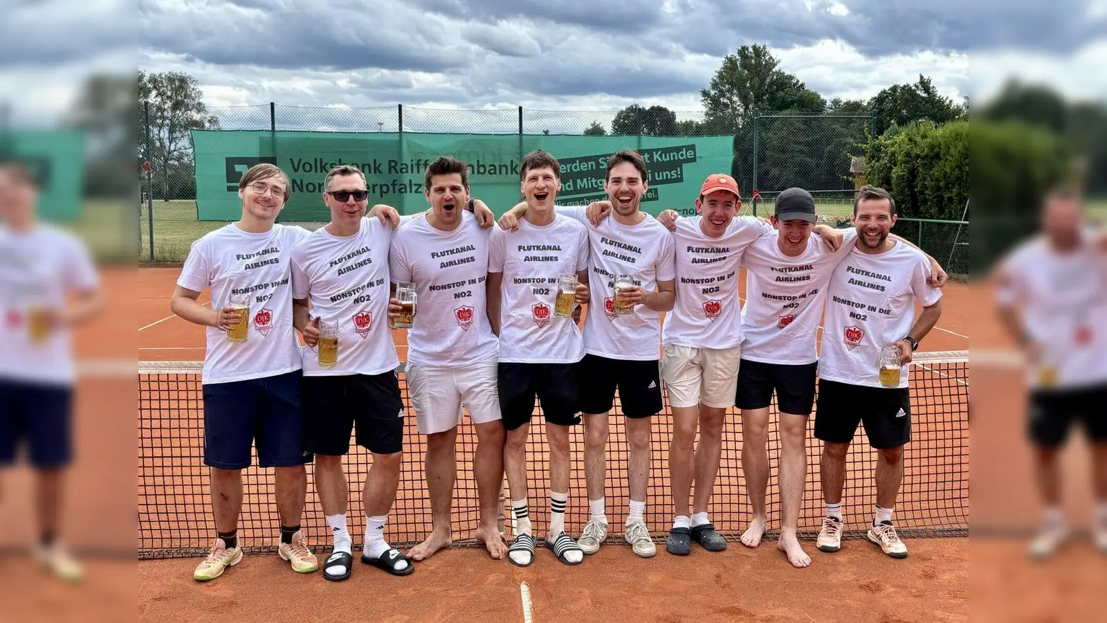 Meister NL3, von links: Felix Schuster, Christoph Janota, Mannschaftsführer Matthias Hagn, Christoph Weig, Justin Butler, Jonah Bräuer, Bruno Bräuer, Christoph Sommer (Bild: Hermann Riedl (rieher@web.de))