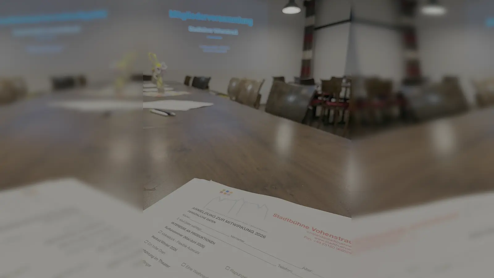 Am 07.02.2026 fand im Sportheim Vohenstrauß eine Mitgliederversammlung der Stadtbühne Vohenstrauß statt. (Bild: Verena Pausch)