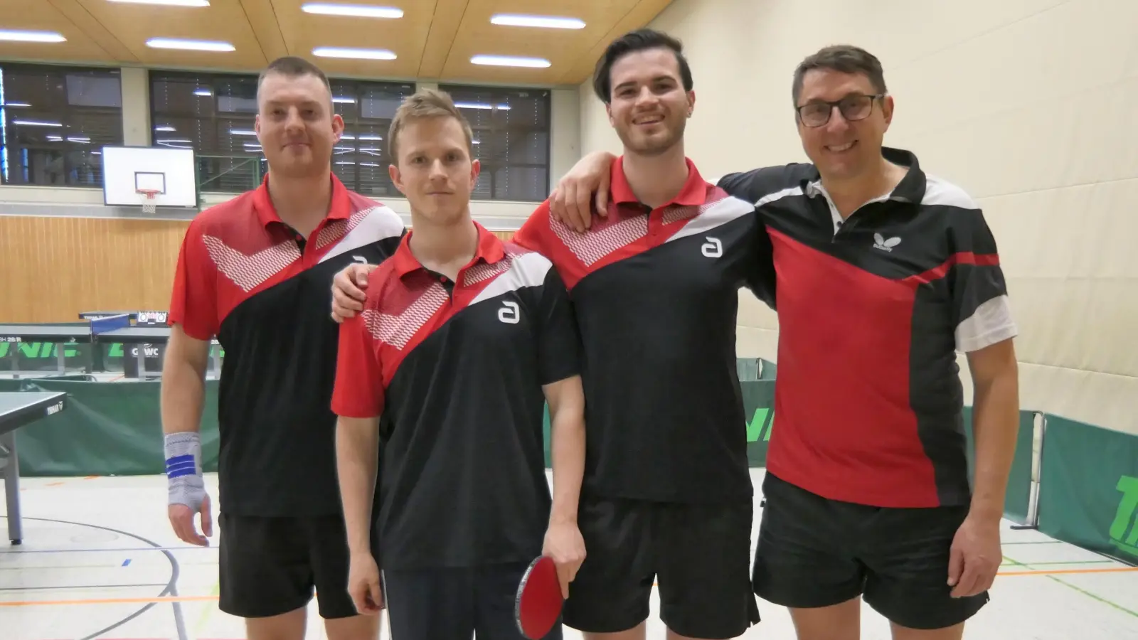 Die 1. Herrenmannschaft: Johannes Schneider, Albin Troglauer, Nico Troglauer, Michael Eckl (von links).  (Bild: Michael Eckl)