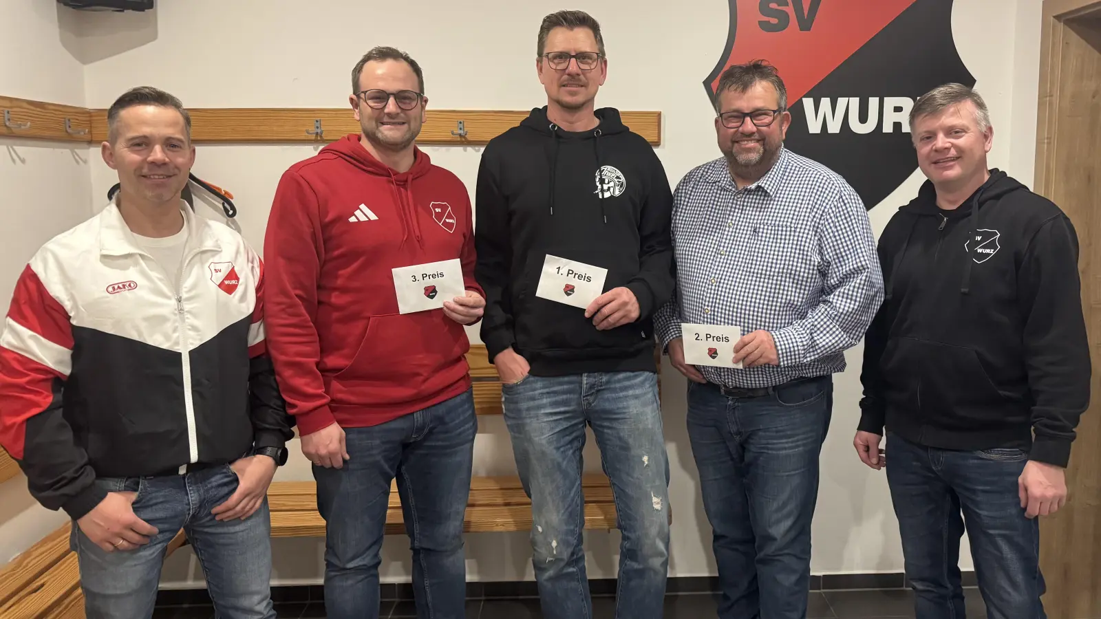 Von links nach rechts: Bernd Förster, Christian Fritsch, Alexander Franz, Lothar Eismann, Stefan Fütterer (2. Vorsitzender). (Bild: Christoph Flieger)