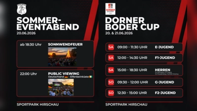 Turnierwochenende mit Sonnwendfeuer und Public Viewing beim TuS/WE im Hirschauer Sportpark (Bild: Christian Gebhardt)