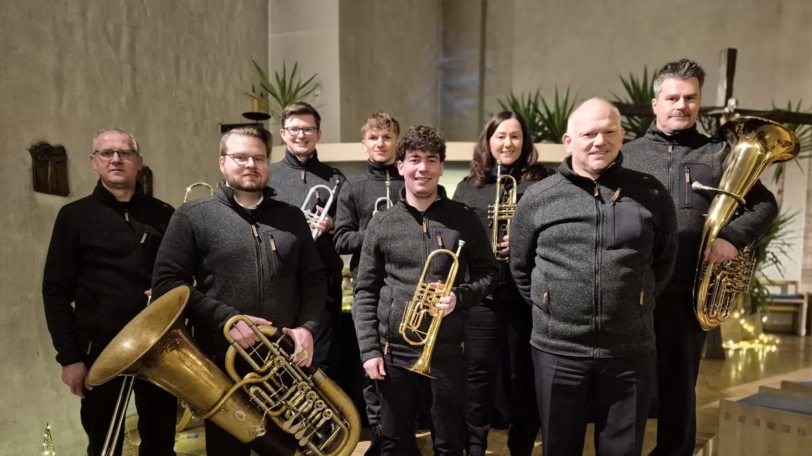 Die Dießfurter Schlossbläser trugen mit ihren imposanten Klängen zum Gelingen des Weihnachtskonzerts bei.  (Bild: Julia Ausprung)