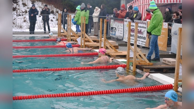 Beim Start muss eine Hand im Wasser sein und ein am Beckenrand.  (Bild: Carsten Kinder)