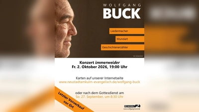 Der dialektische Songkünstler, Mundart-Lyriker und Geschichtenerzähler Wolfgang Buck spielt sein neues Soloprogramm immerweider in Neustadt am Kulm. (Bild: Andreas Walter, Andreas Riedel)