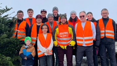 Kolpingsammelteam mit Organisator Josef Schönberger (links außen). (Bild: Martin Meier)