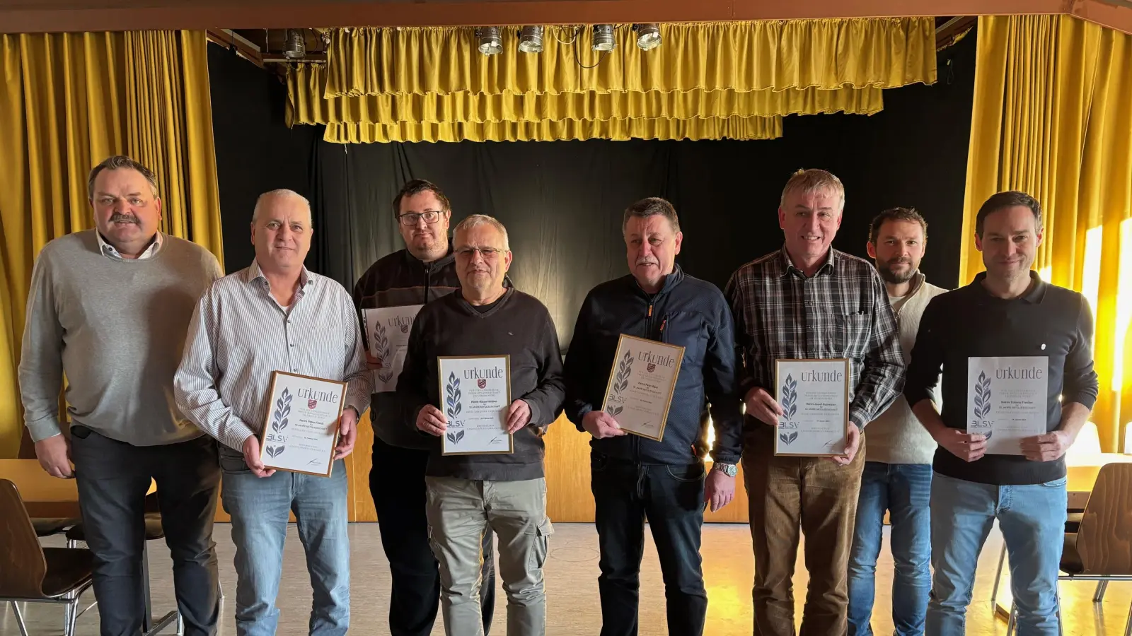 Ehrungen der letzten JHV 2025 (Bild: Martin Gleißner)