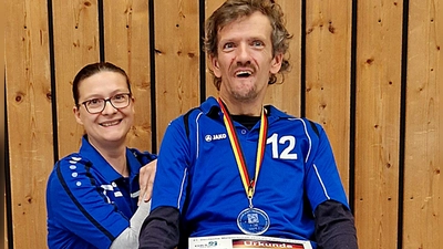 Christoph Voit mit Sportassistentin Tanja.<br> (Bild: Karl Voit)