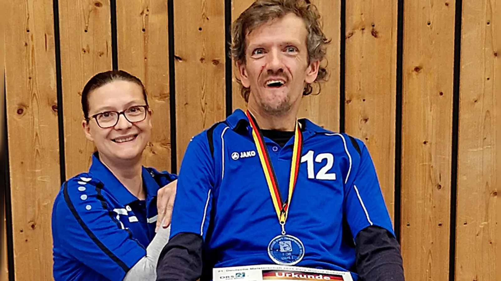 Christoph Voit mit Sportassistentin Tanja.<br> (Bild: Karl Voit)