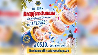 Motiv zum Krapfenschmaus 2026 des Lions Clubs Tirschenreuth. (Bild: Sebastian Jokiel)