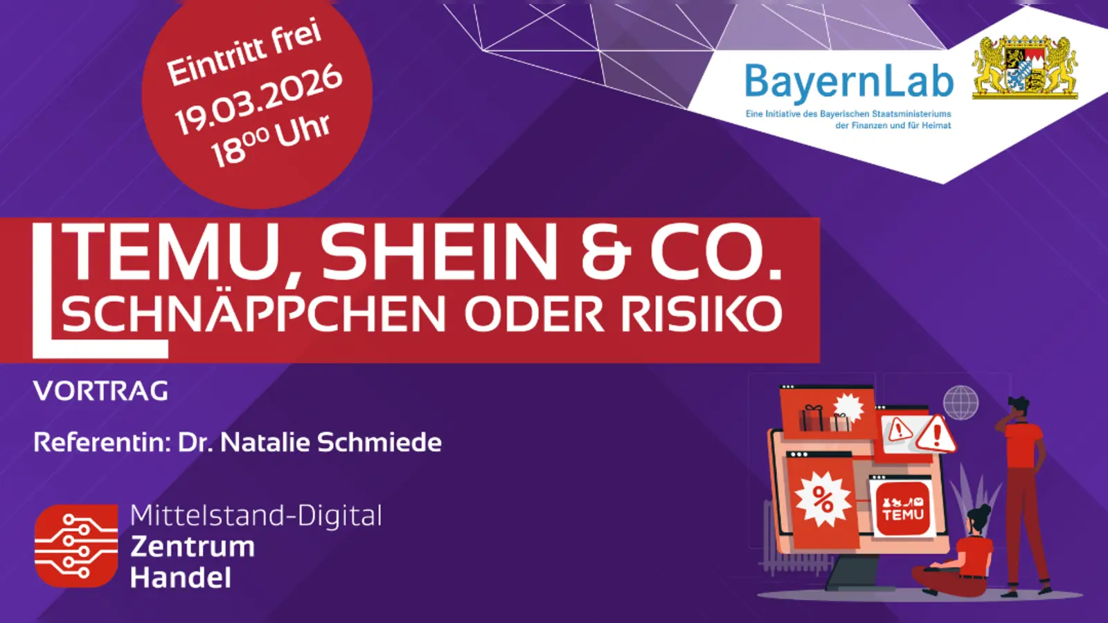 Temu, Shein &amp; Co – Schnäppchen oder Risiko? (Grafik: Britta Heger)