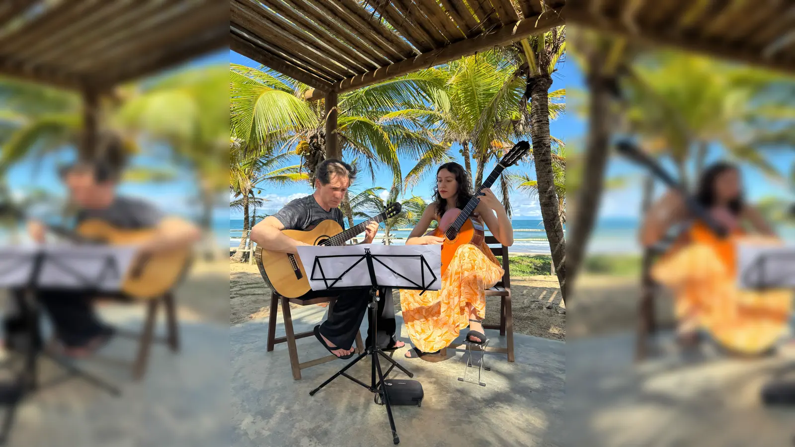 Gitarrenduo Vanessa Segerer und Andreas Fischer. (Bild: exb)