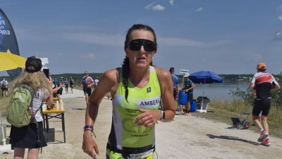 Kerstin Hagerer auf der Laufstrecke (Bild: Gabi Keck)