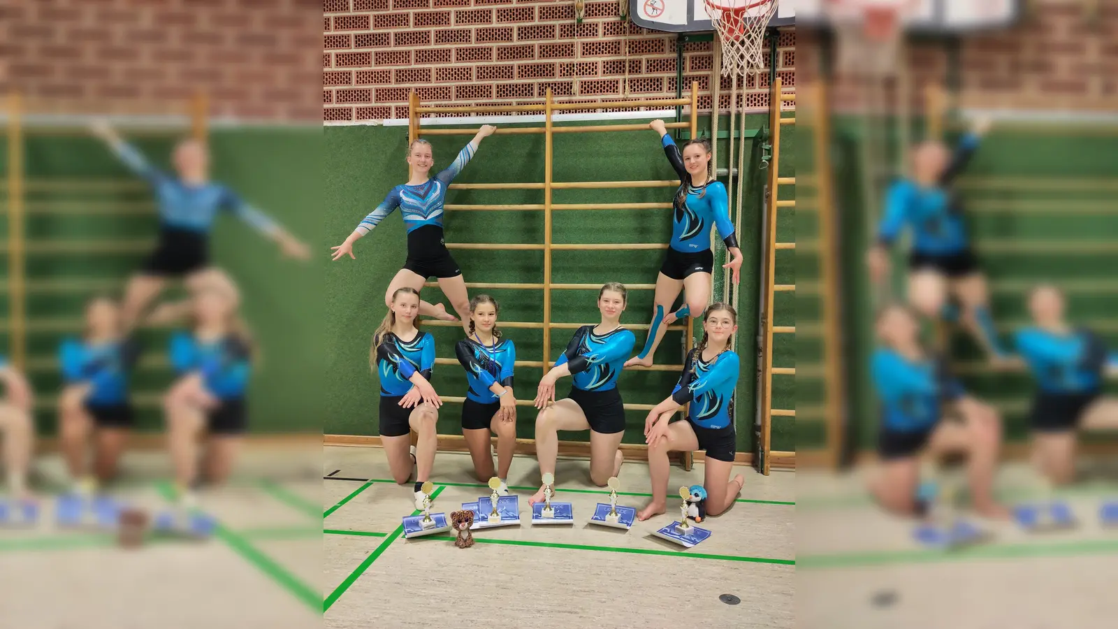 oben v. li. re: Paula Frohmann, Alina Spies<br>unten: Maria Günzl, Emma Fleischmann, Jalia Menner, Juna Menner (Bild: Beate Kellner)