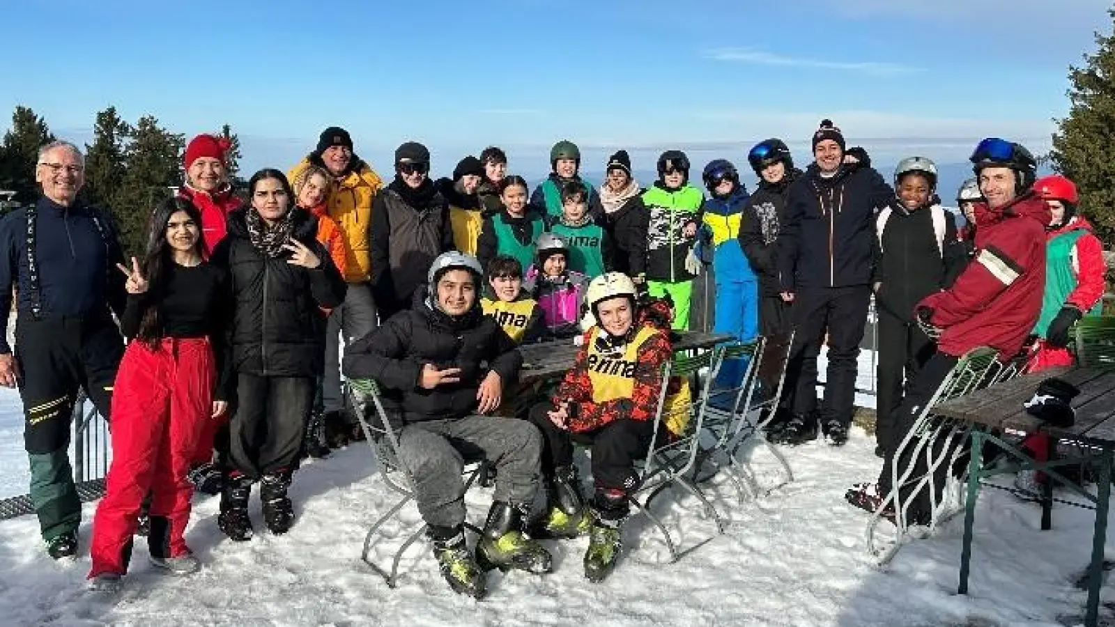 Die Skikursgruppe. (Bild: Alexander Merkl)