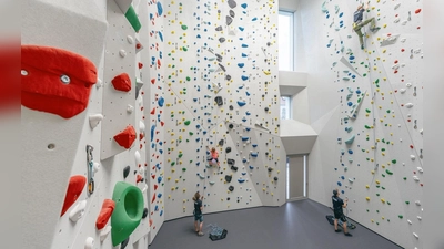 Blick in das Innere des neuen Kletterzentrums. (Bild: Felix Meyer)
