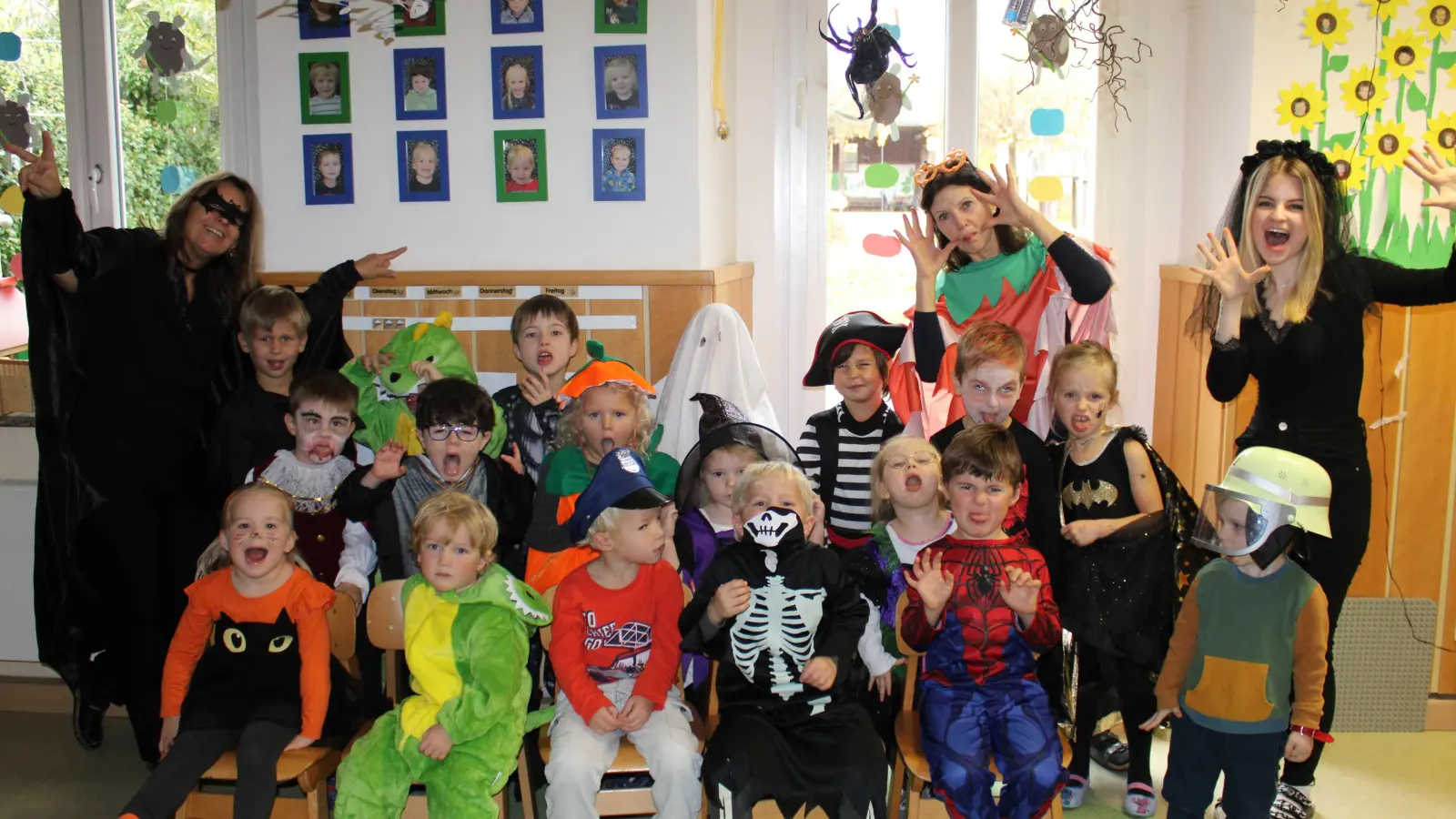 Gruseliger Spaß zu Halloween im Kindergarten. (Bild: Linda Tretter)