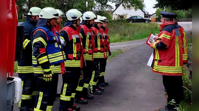 Gruppe in Löschangriff (Bild: Held Karin)