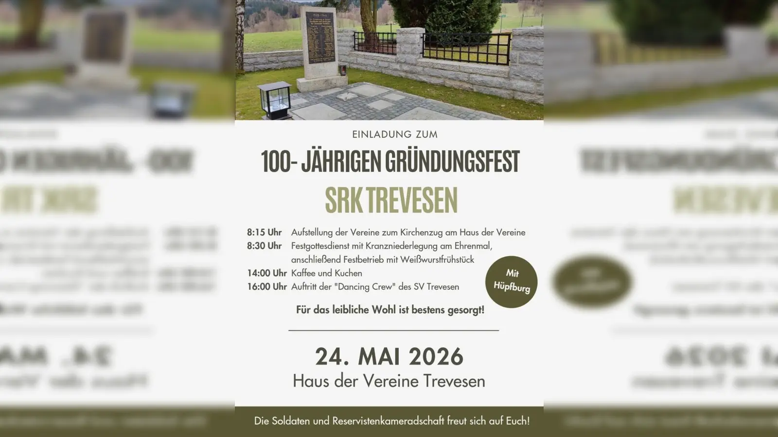 Festplakat SRK Trevesen (Bild: Hans Müller)