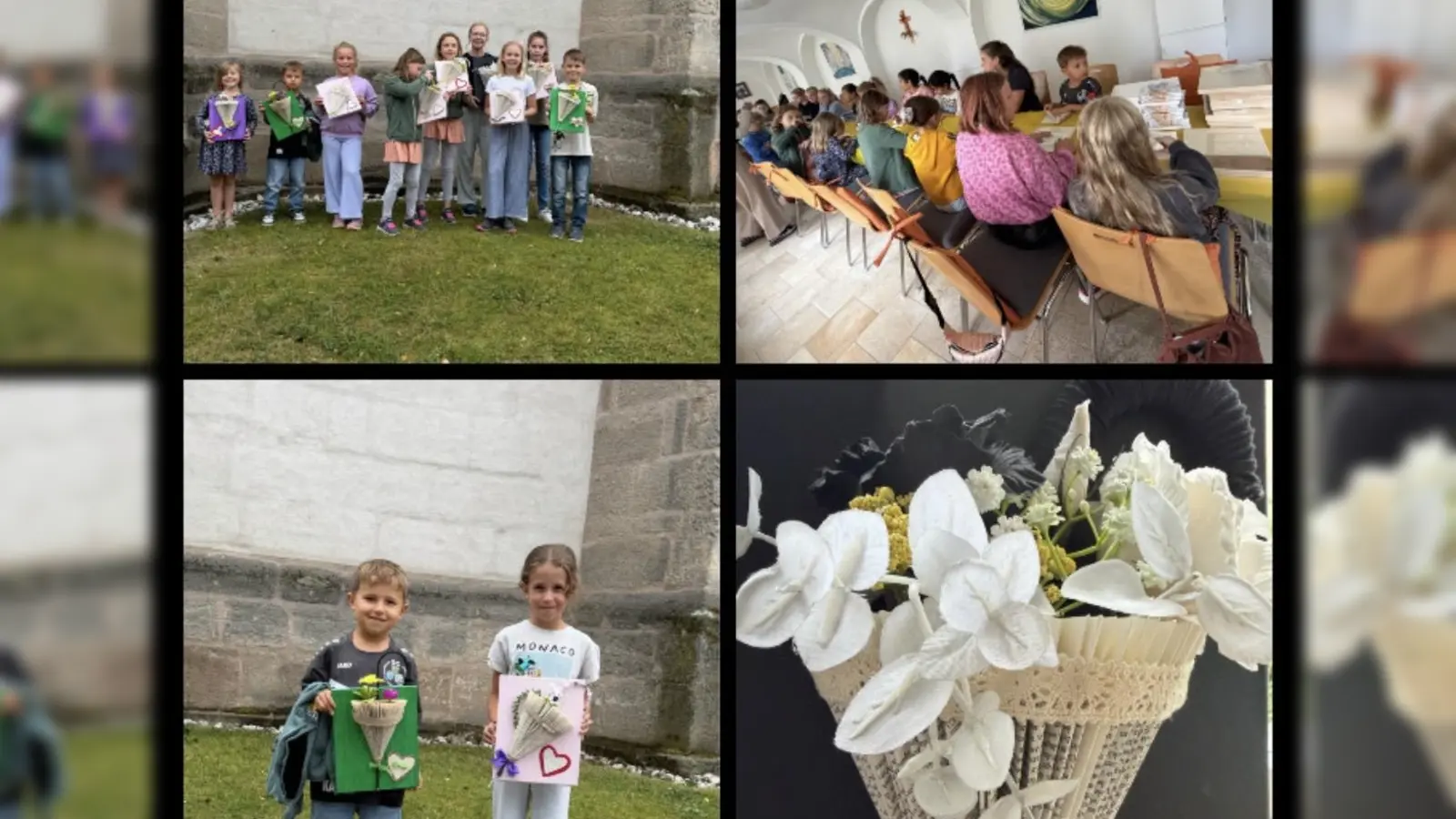 Ferienbasteln beim katholischen Frauenbund in Hahnbach. 20 Kinder waren stolz auf ihr Werk. (Bild: Margit Köpnick)