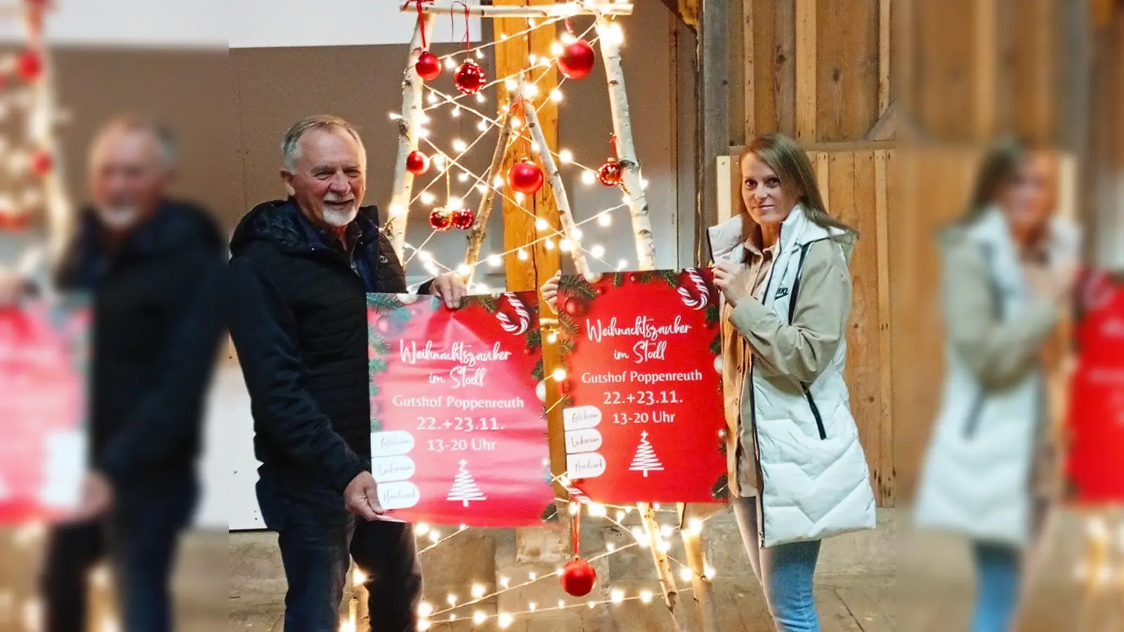 Heribert Pickert und Marina Kappauf freuen sich auf den Weihnachtszauber im Musik-Stodl. (Bild: Oswald Zintl)