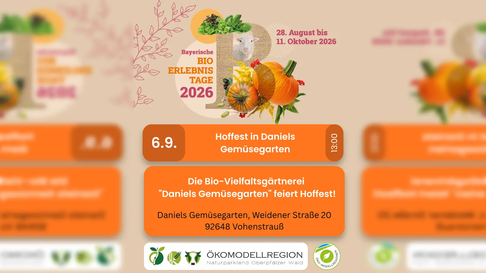 Das Bild zeigt das Hoffest in Daniels Gemüsegarten im Rahmen der Bayerischen Bioerlebnistage. (Bild: Katharina Haas)