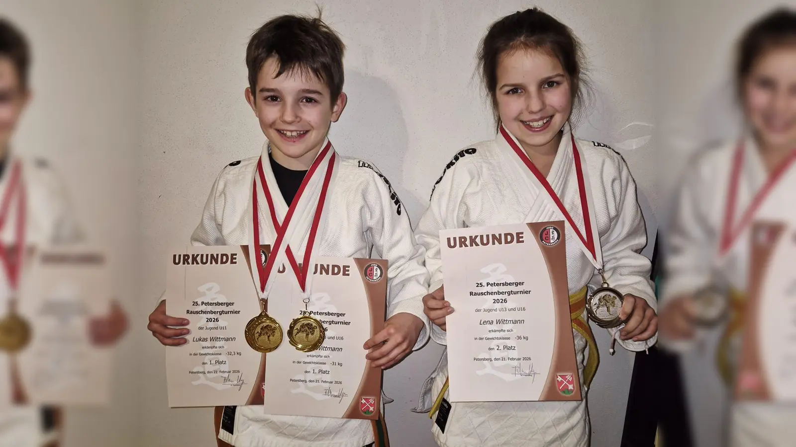 Die glücklichen Medaillengewinner Lena und Lukas (Bild: Caroline Wittmann)