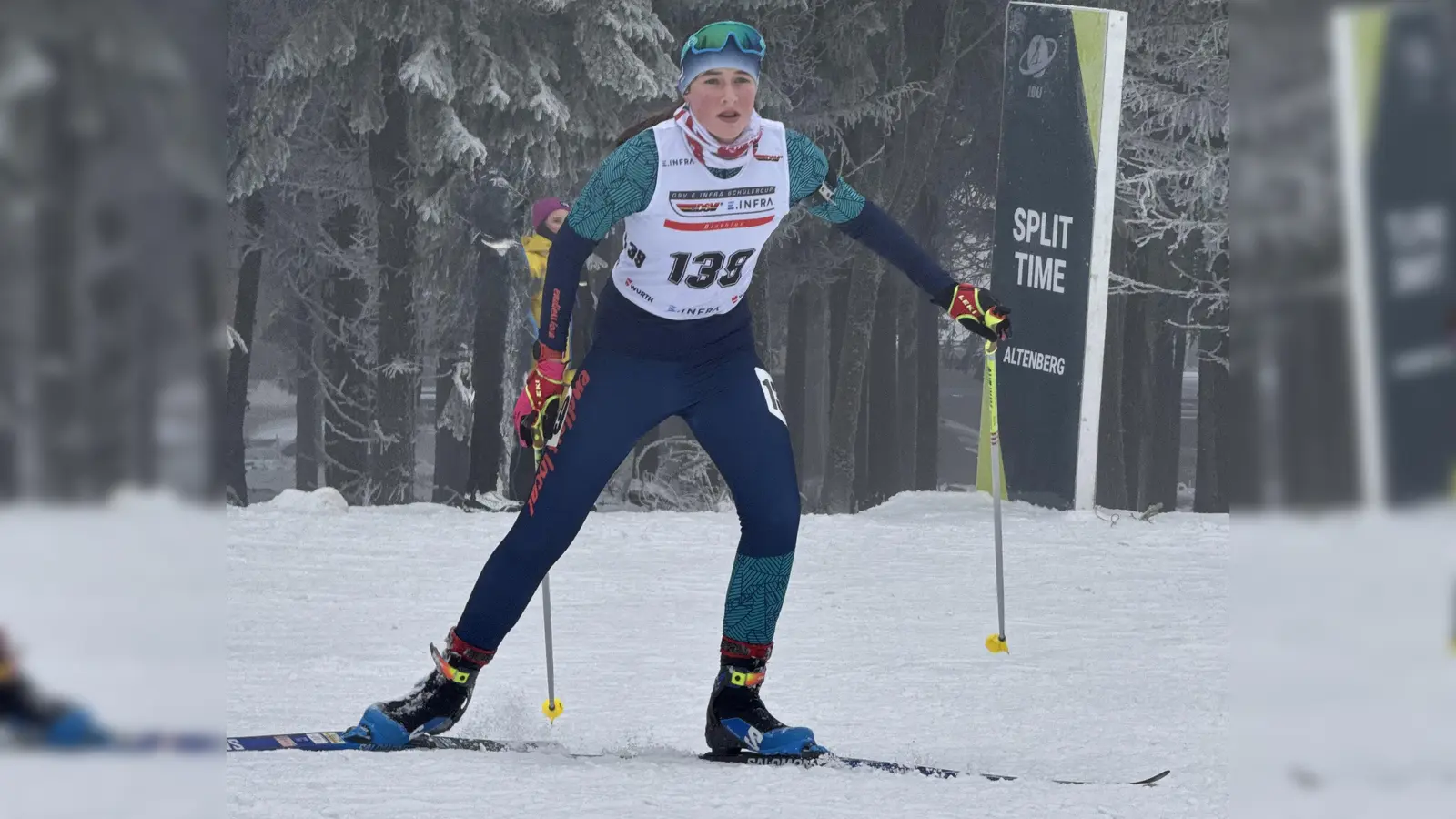 Merle Uschold holt im Biathlon die Bronzemedaille beim DSV E.Infra Schülercup in Altenberg<br> (Bild: Wolfgang Uschold)