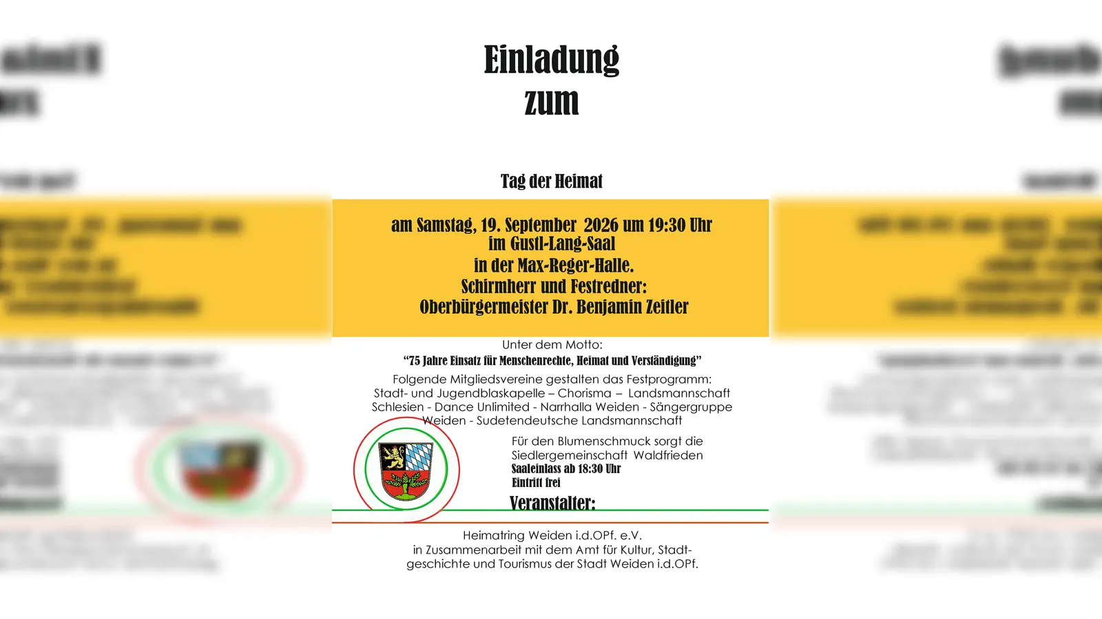 Einladung zum Tag der Heimat (Bild: vierl)