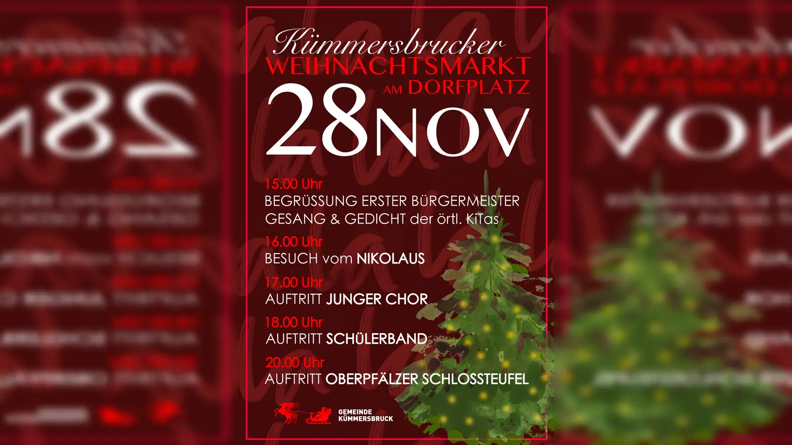 Einladung zum „Kümmersbrucker Weihnachtsmarkt” (Bild: Thomas Beer)