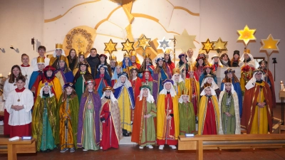 Sternsinger der Pfarrei St. Sebastian Waldthurn 2026. (Bild: Franz Völkl)