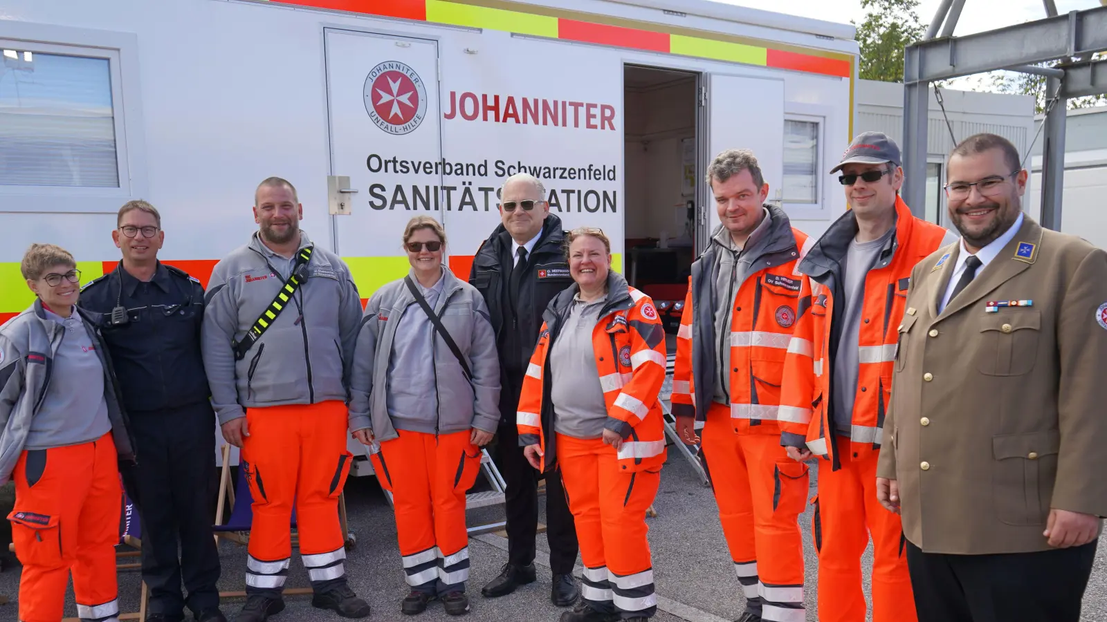Mitglieder des Ortsverbandes Schwarzenfeld bei der bayerischen Landesübung „ZusammenStark2025” (Bild: Matthias Walk)