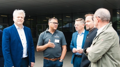 Mehrere Kooperationspartner brachten den Schülerinnen und Schülern in und am Stiftland-Gymnasium den Themenbereich Geodäsie näher. (Bild: David Rieß)