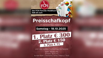 Preisschafkopf FCN Fanclub Waldthurn 2025 (Bild: Christian Wittmann)